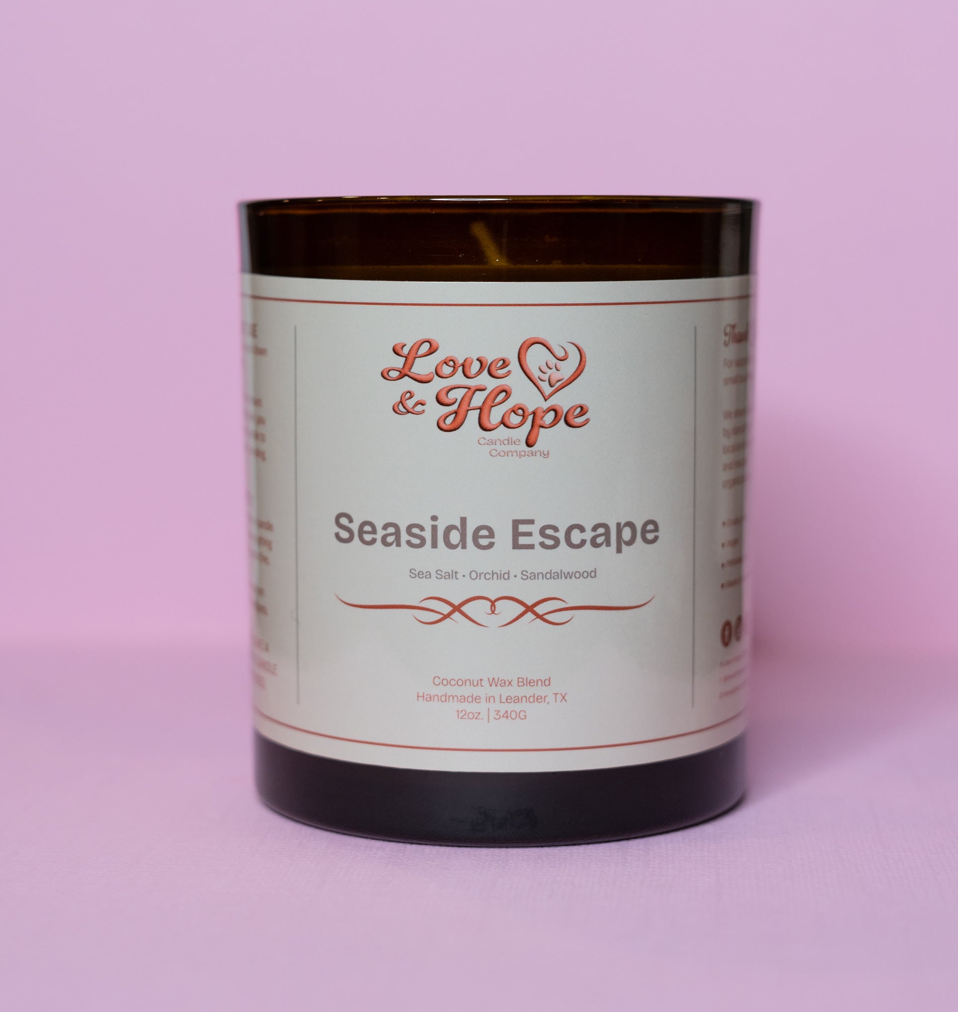 Seaside Escape Candle Glass Vessel 